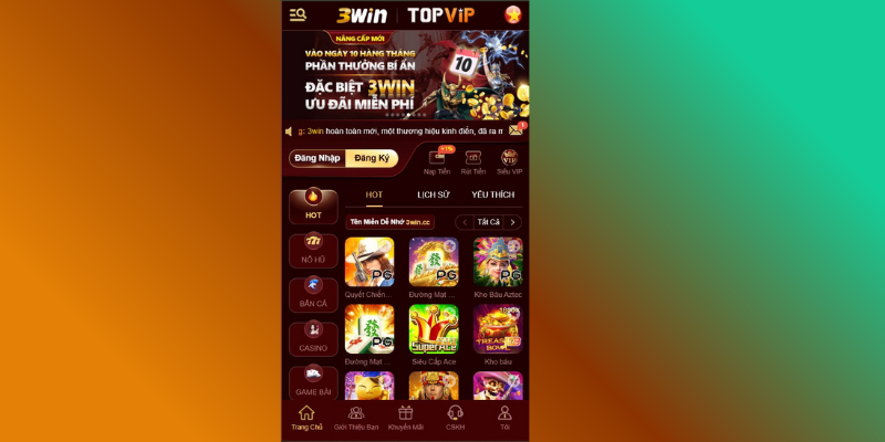 Giao Diện APP 3WIN